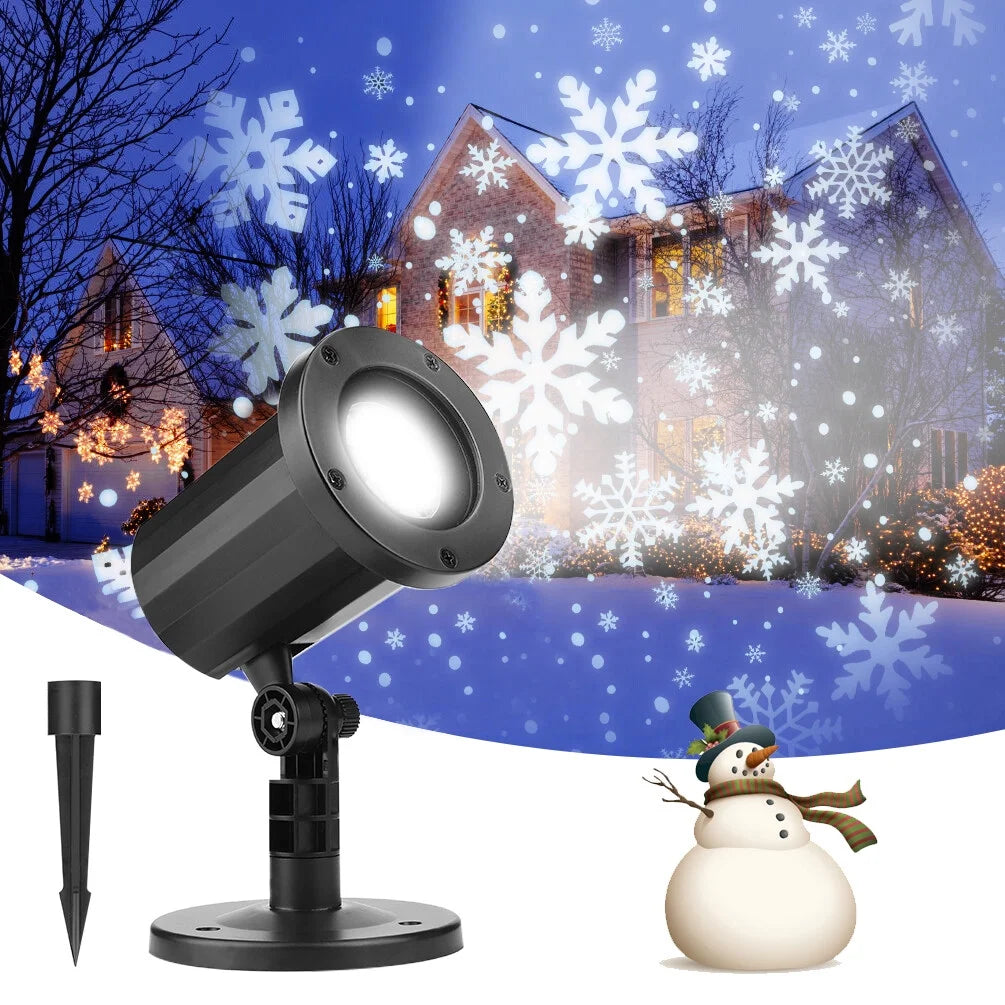 Christmas Projector Light Snow Projector Lamp Night Light Waterproof Multiple Projection for Indoor Outdoor Decoration